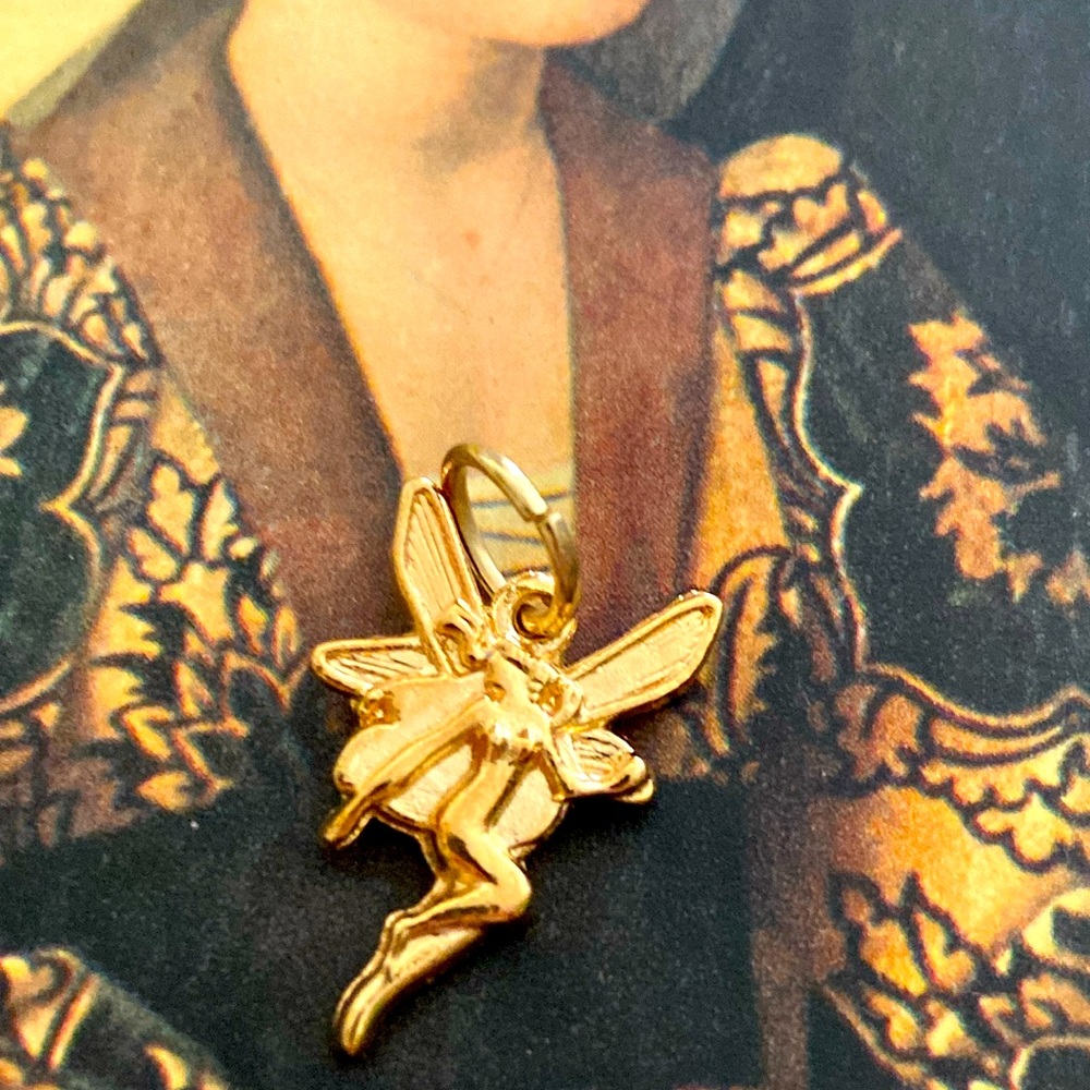 5/$10❤️❤️❤️NEW Rose Gold Toned Alloy FAIRY Charm Pendant